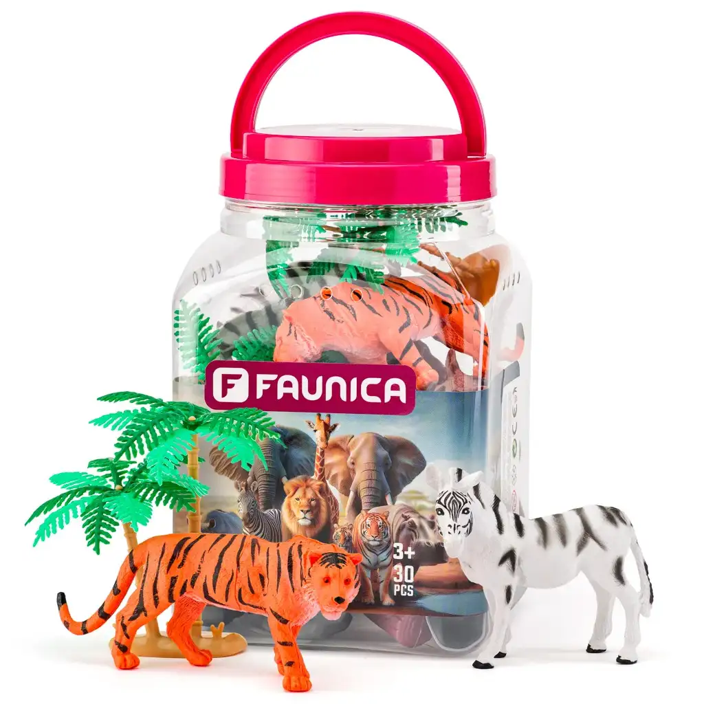 Faunica: Vadállatok játékszett vödörben - Woodyland