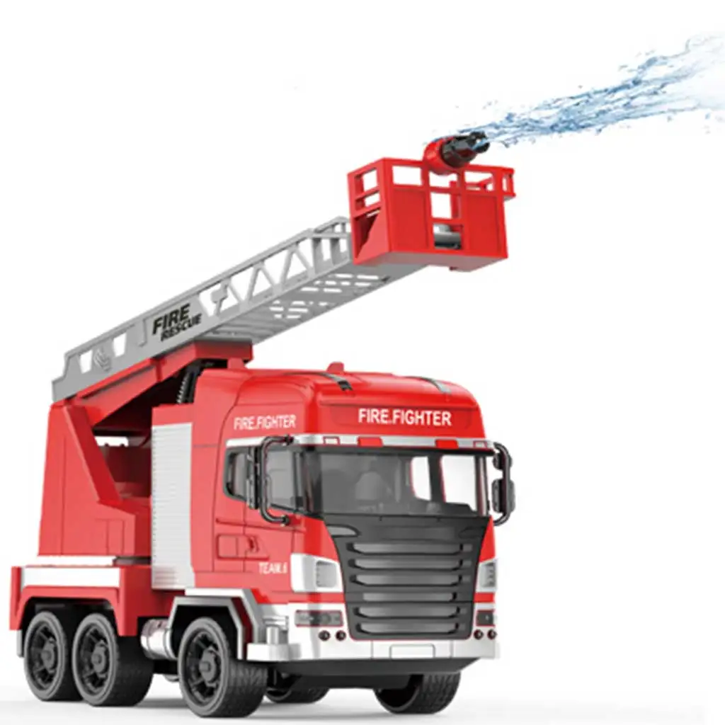 RC Távirányítós emelőkosaras tűzoltóautó vízágyúval 1/24-es méretarány 27 MHz 30cm kép 6
