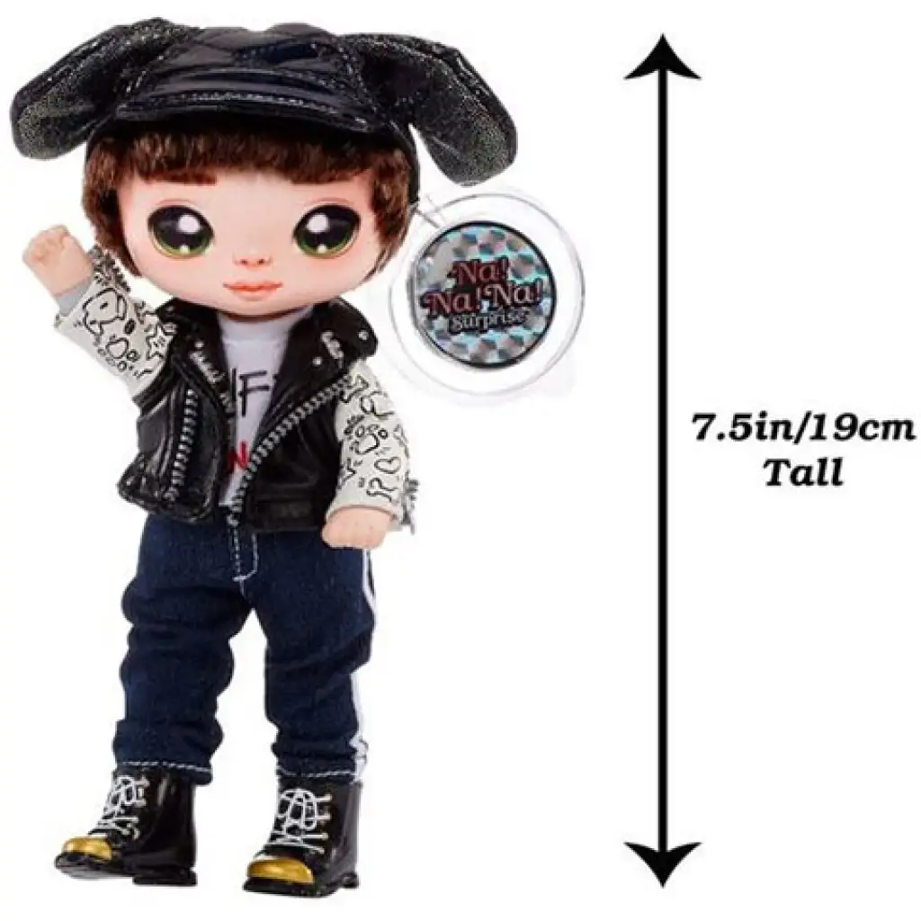 Na! Na! Na! Surprise: 2 az 1-ben Glam Metallic meglepetés divatbaba pénztárcával - Maxwell Dane kép 3