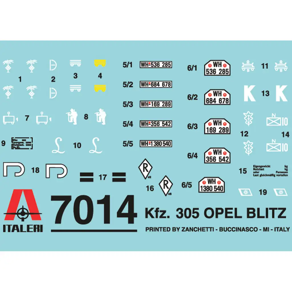 Italeri 1/72 Kfz. 305 Opel Blitz katonai teherautó makett kép 2