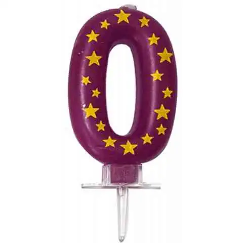 Csillagos számgyertya 0-ás kép 2