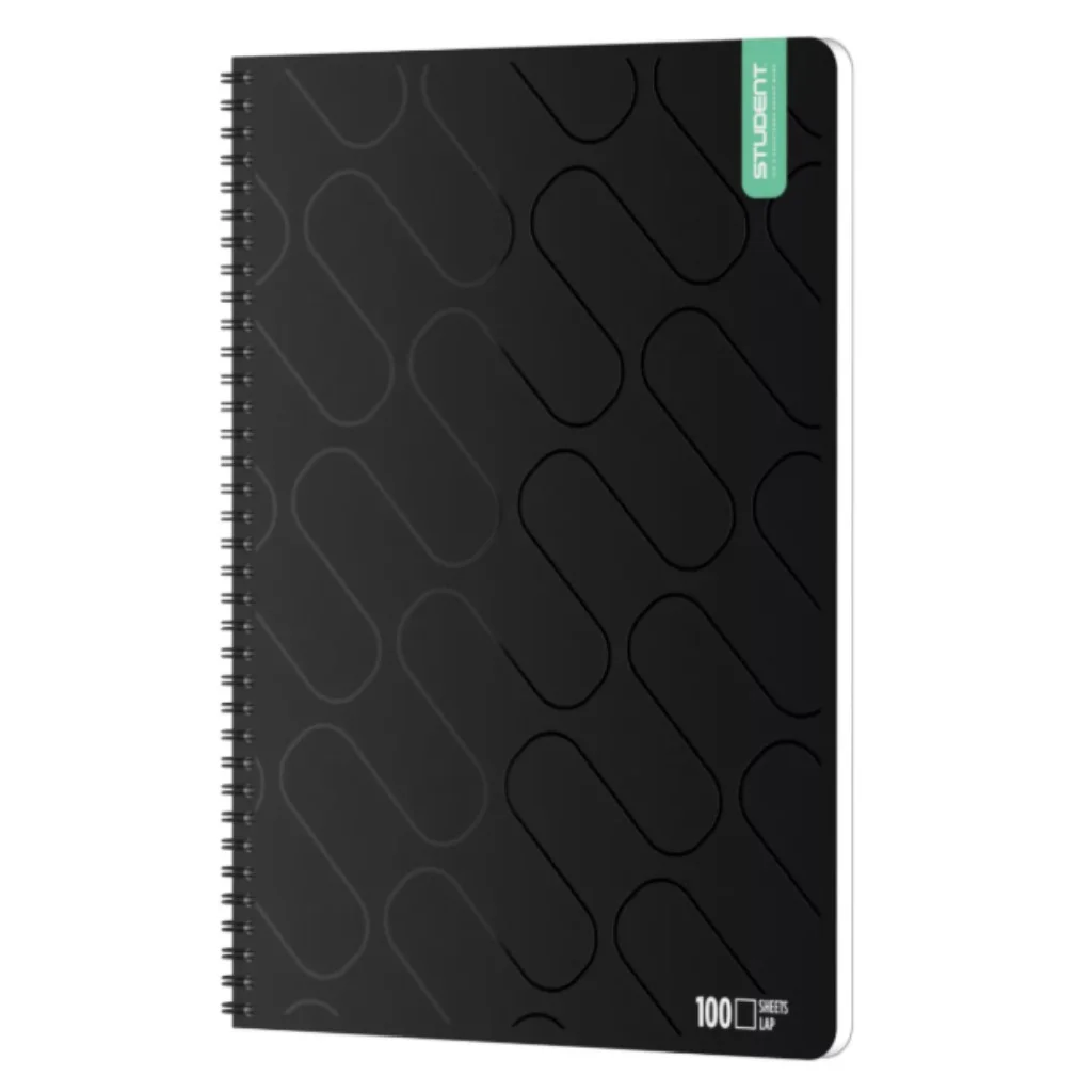 ICO: Student Prémium Black Spirál Füzet A/4 sima 100 Lapos