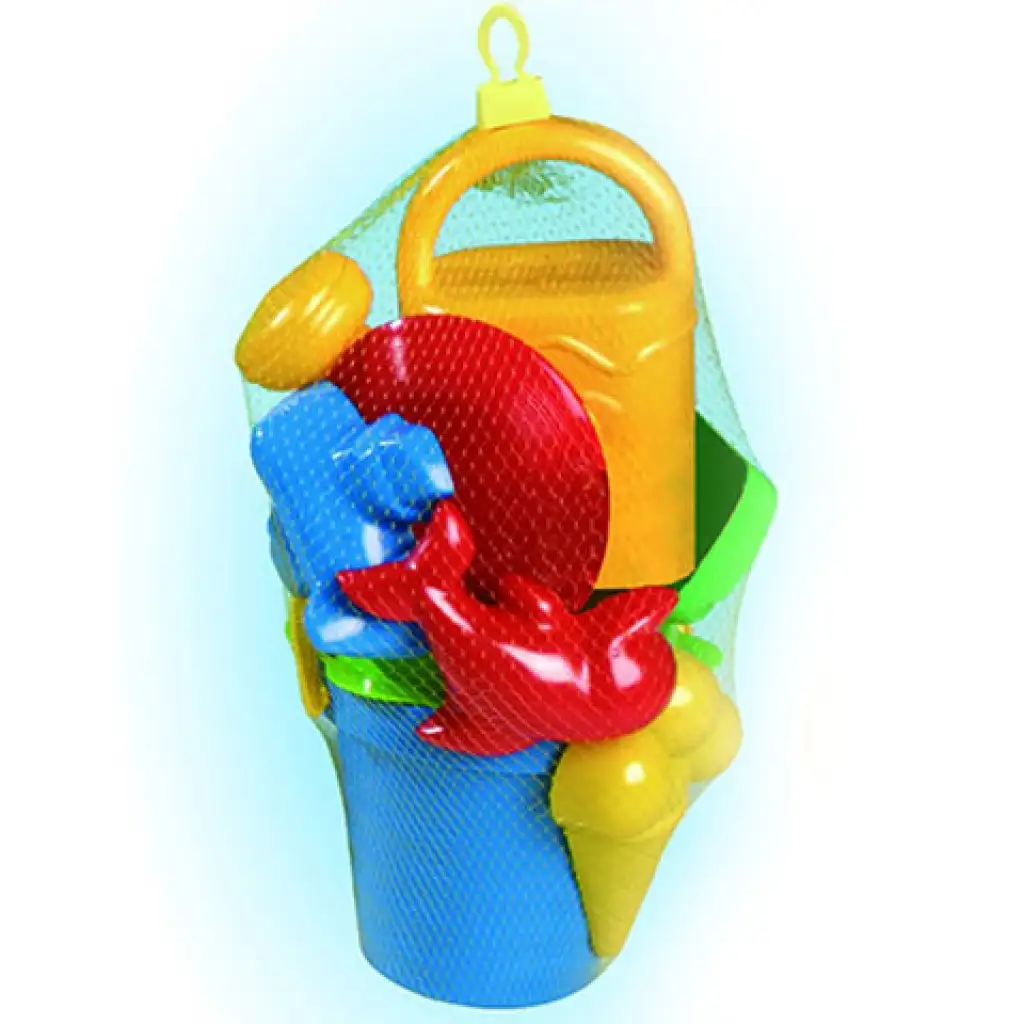 Nagy homokozó szett hullámos vödörrel 10 részes - D-Toys kép 2