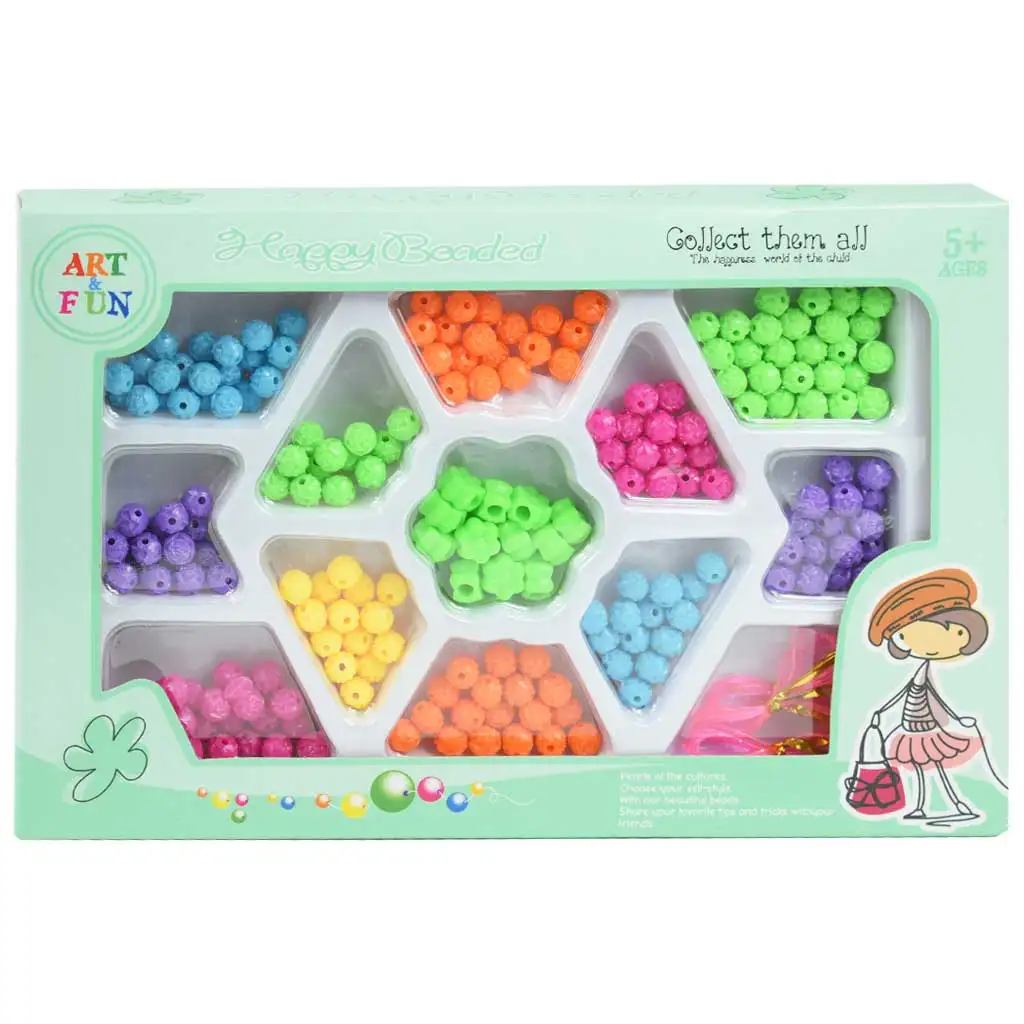 Art&Fun: Ékszerkészítő szett 100+ színes gömb alakú gyöngyökkel