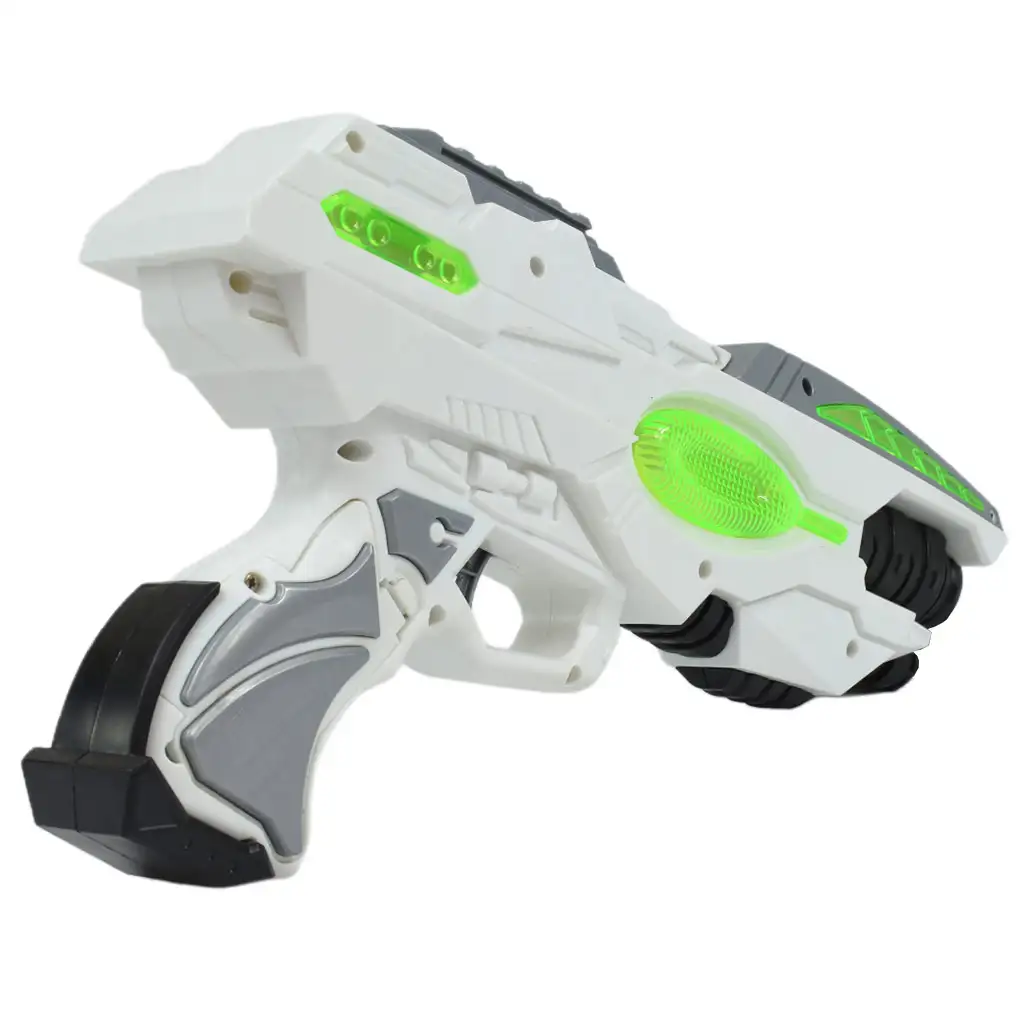 Space Series: Űrfegyver zöld fehér színben fénnyel és hanggal 25cm kép 2