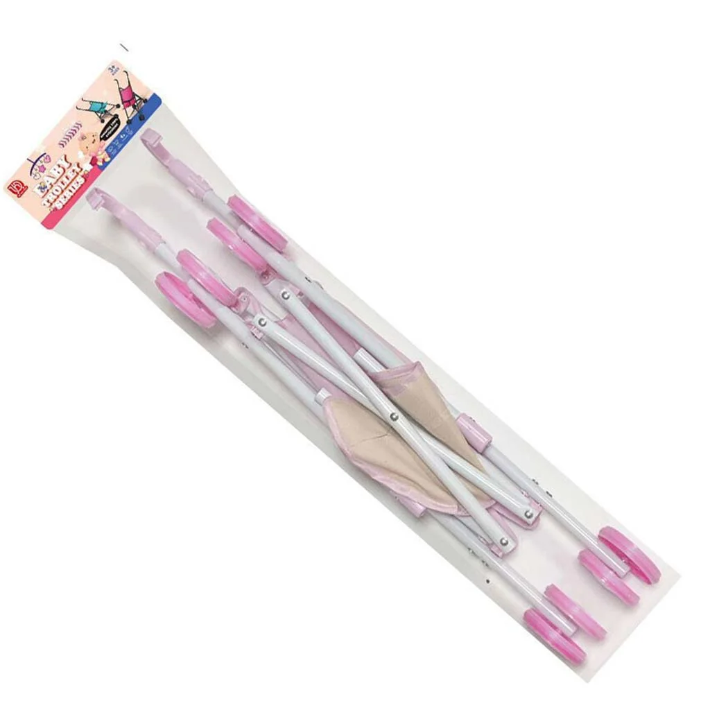 Luna: Rózsaszín-bézs babakocsi 26x48x52cm kép 2