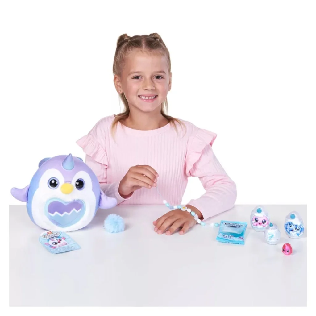 Rainbocorns Eggzania meglepetés tojás interaktív plüssel - téli barátok kép 2