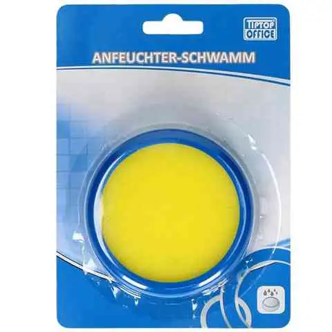 Spirit: Ujjnedvesítő szivacs kék tárolóban