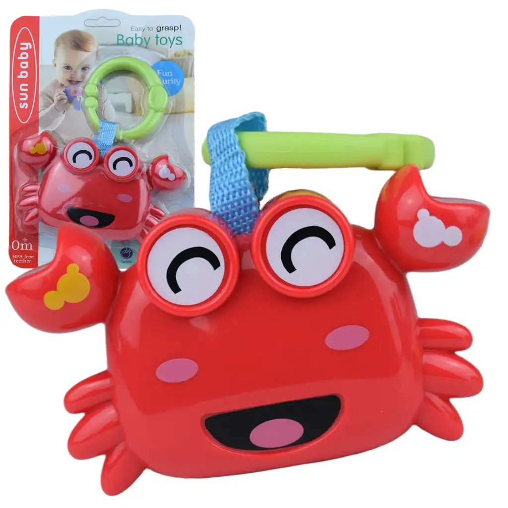 Sun Baby: Vidám rákocska BPA mentes bébi csörgő