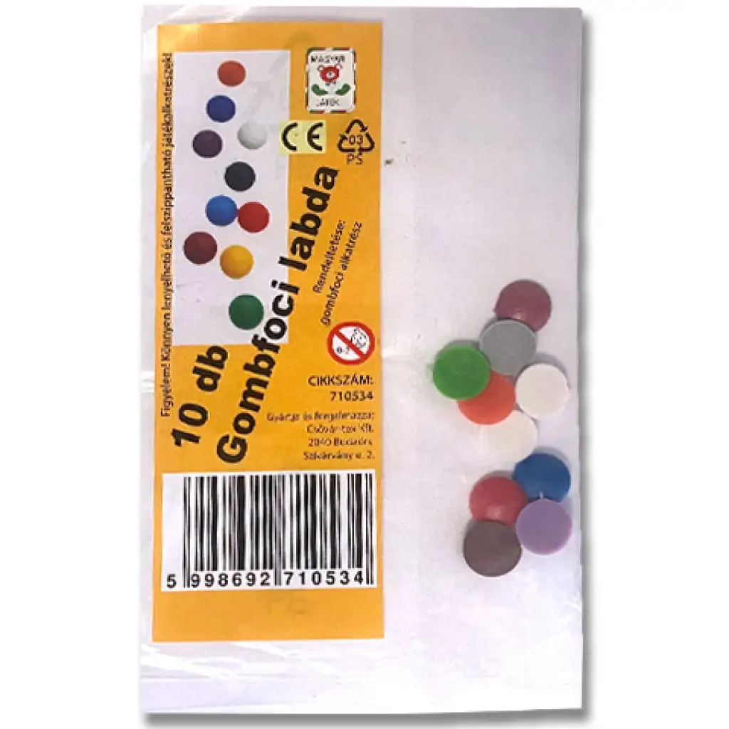 Gombfoci labda 10db