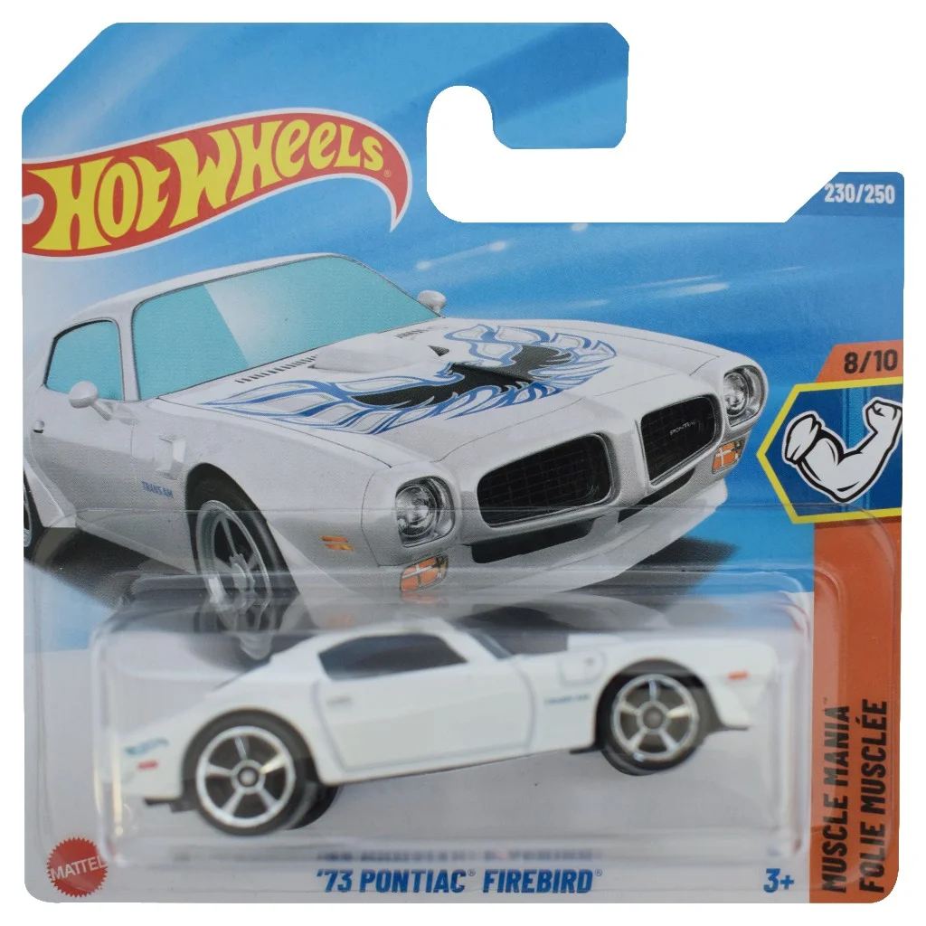 Hot Wheels: '73 Pontiac Firebird fehér kisautó 1/64 - Mattel