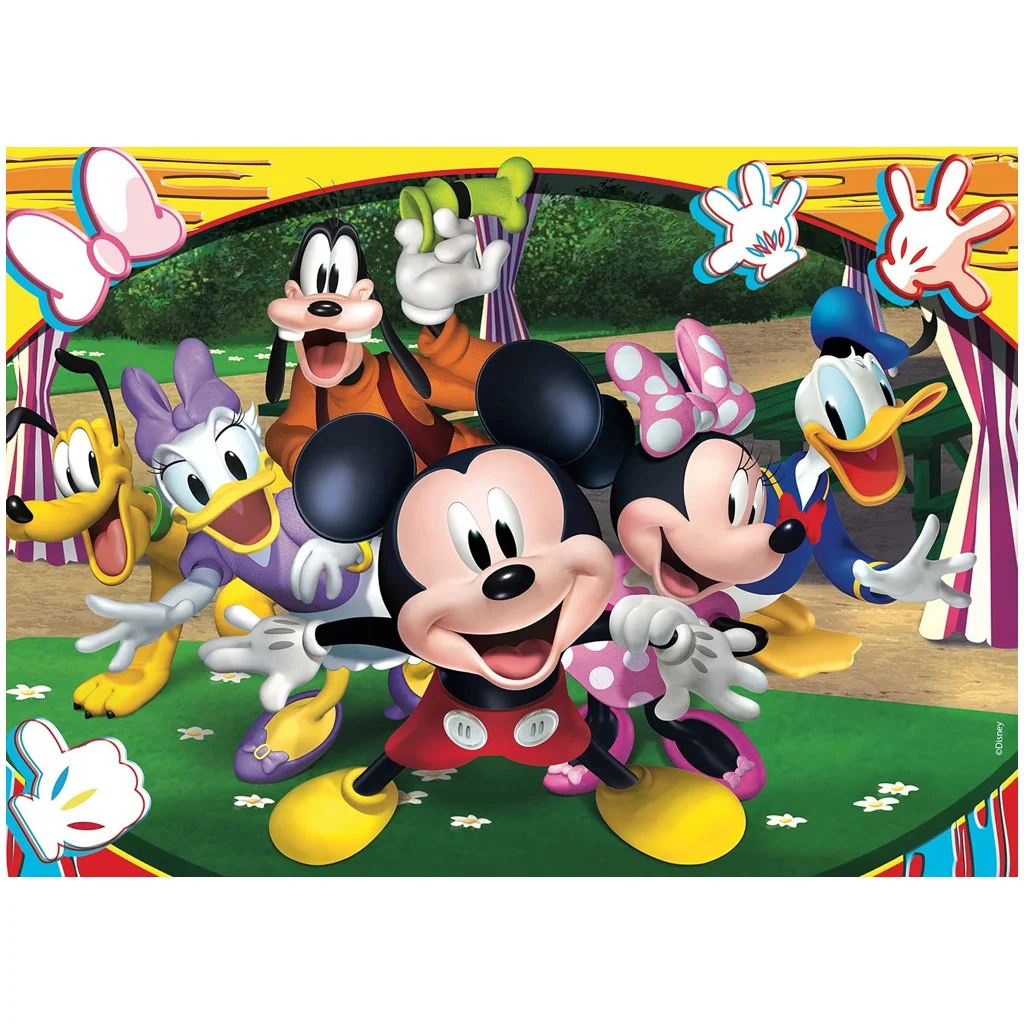Mickey egér 2 az 1-ben 48db-os puzzle és színező 35x25cm - Lisciani kép 2