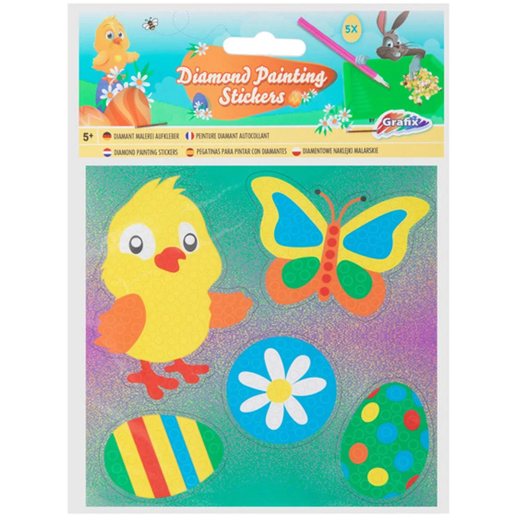 Grafix: Húsvéti gyémántfestős matrica 5db-os csomag 2 féle változatban 1db kép 2