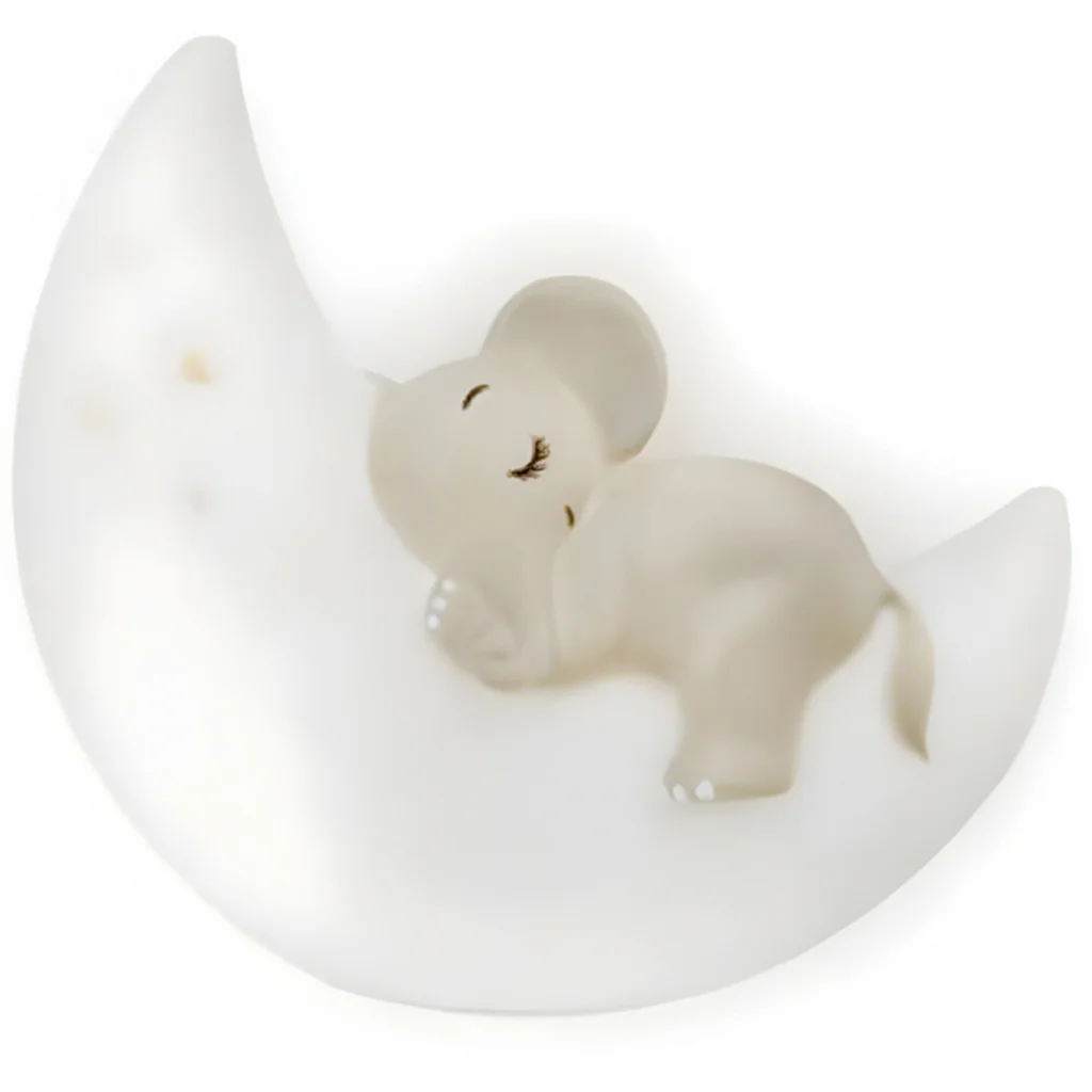 Luna: Alvó elefánt a holdon éjszakai lámpa kép 2