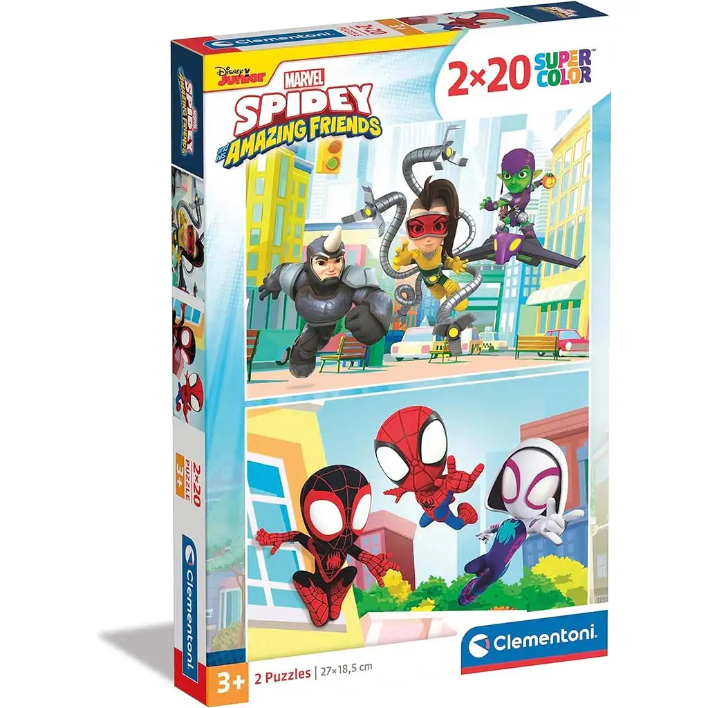 Disney Spidey 2x20db-os Supercolor puzzle - Clementoni