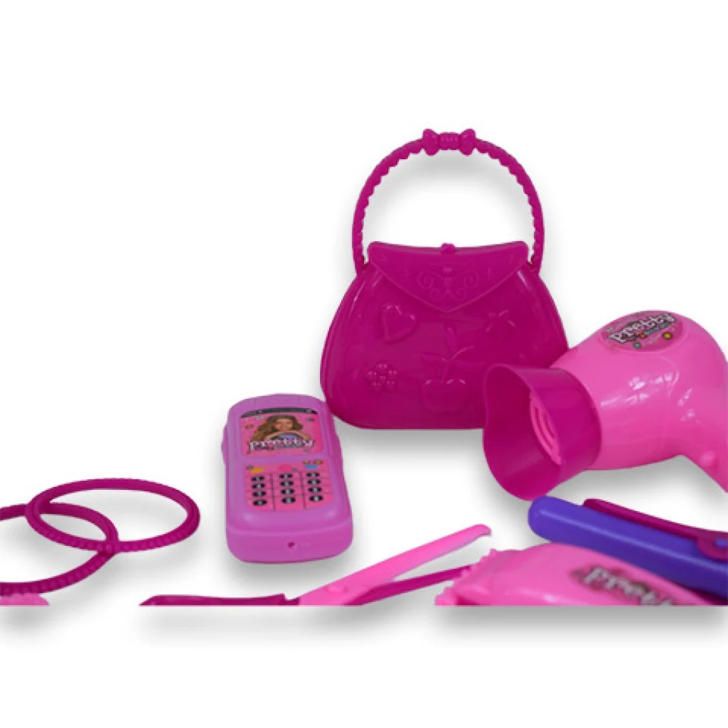 Vouge Girl: 12 részes szépség szett fodrász kellékekkel, telefonnal és fülbevalóval kép 5