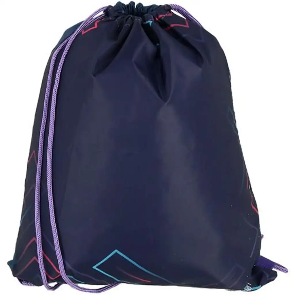 Spirit: Color Lines lila alapon színes vonalak iskolatáska, hátizsák 4db-os szett 41x20x32cm kép 3