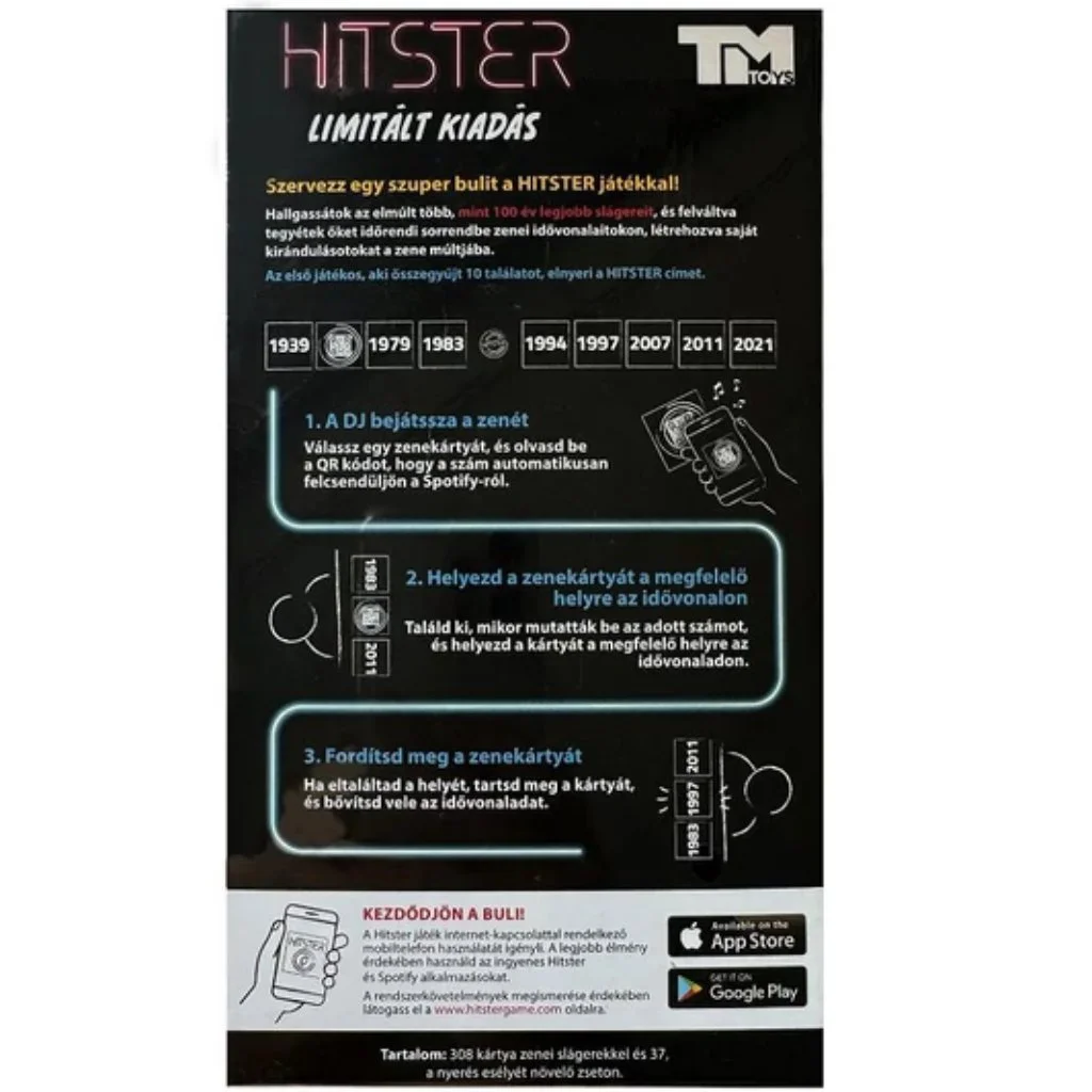 Hitster Magyar kiadás társasjáték kép 2