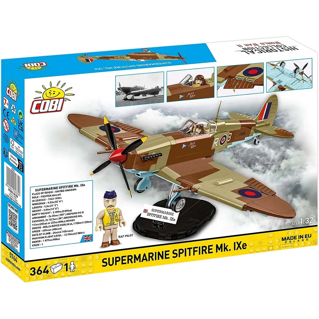 COBI: Supermarine Spitfire Mk. IXe repülőgép építőjáték (5764) kép 10