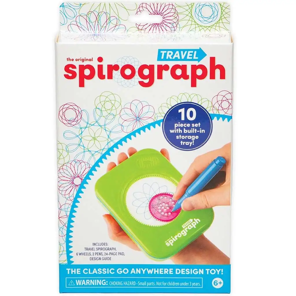 Spirograph: Utazó spirográf tárolóval kompakt méretben 10db-os szett