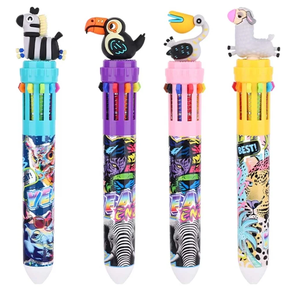 Nebulo: 10 színű golyóstoll Safari dizájn többféle 1db