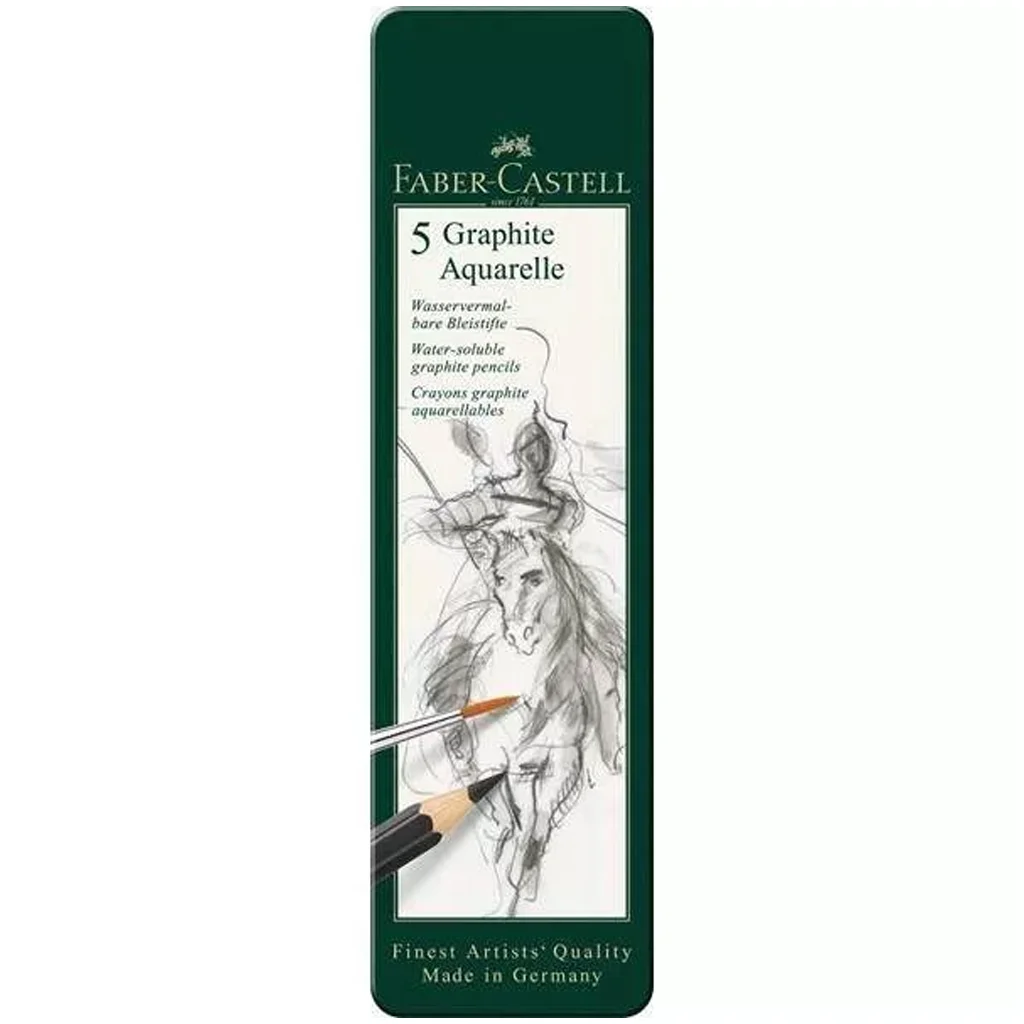 Faber-Castell: Akvarell grafitceruza készlet fém dobozban 5db-os