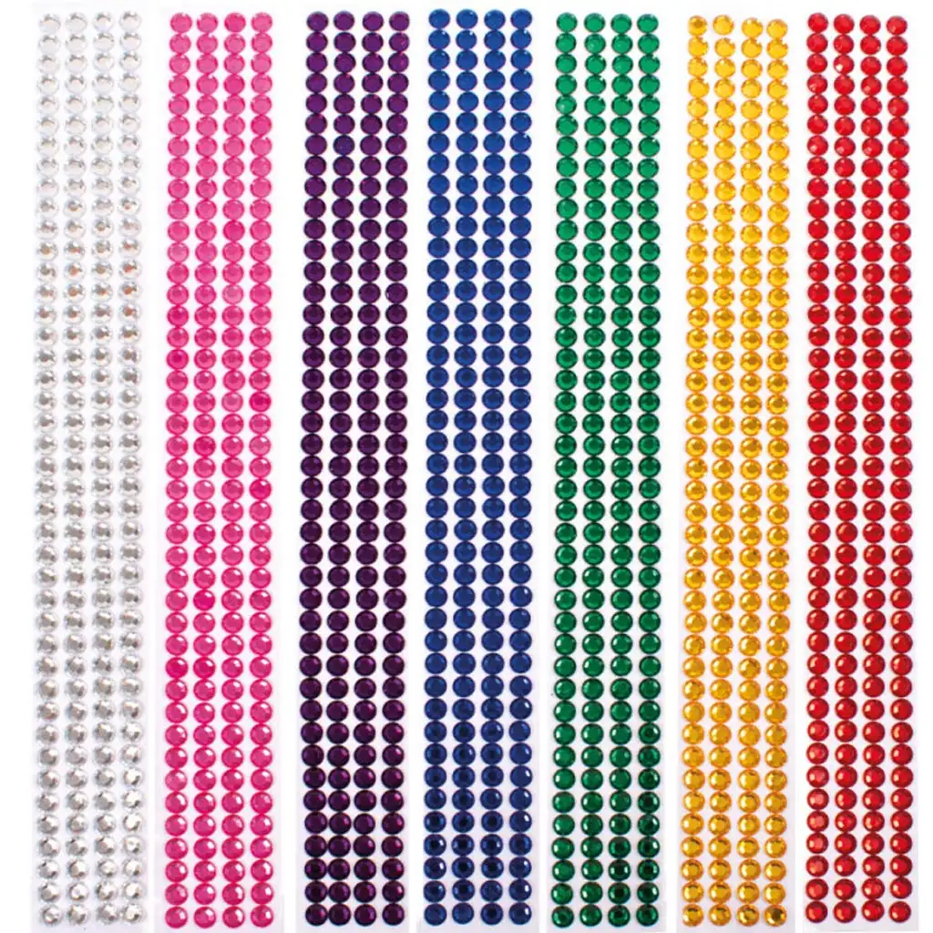 PlayBox: Öntapadós színes strasszkövek 1176db 8mm