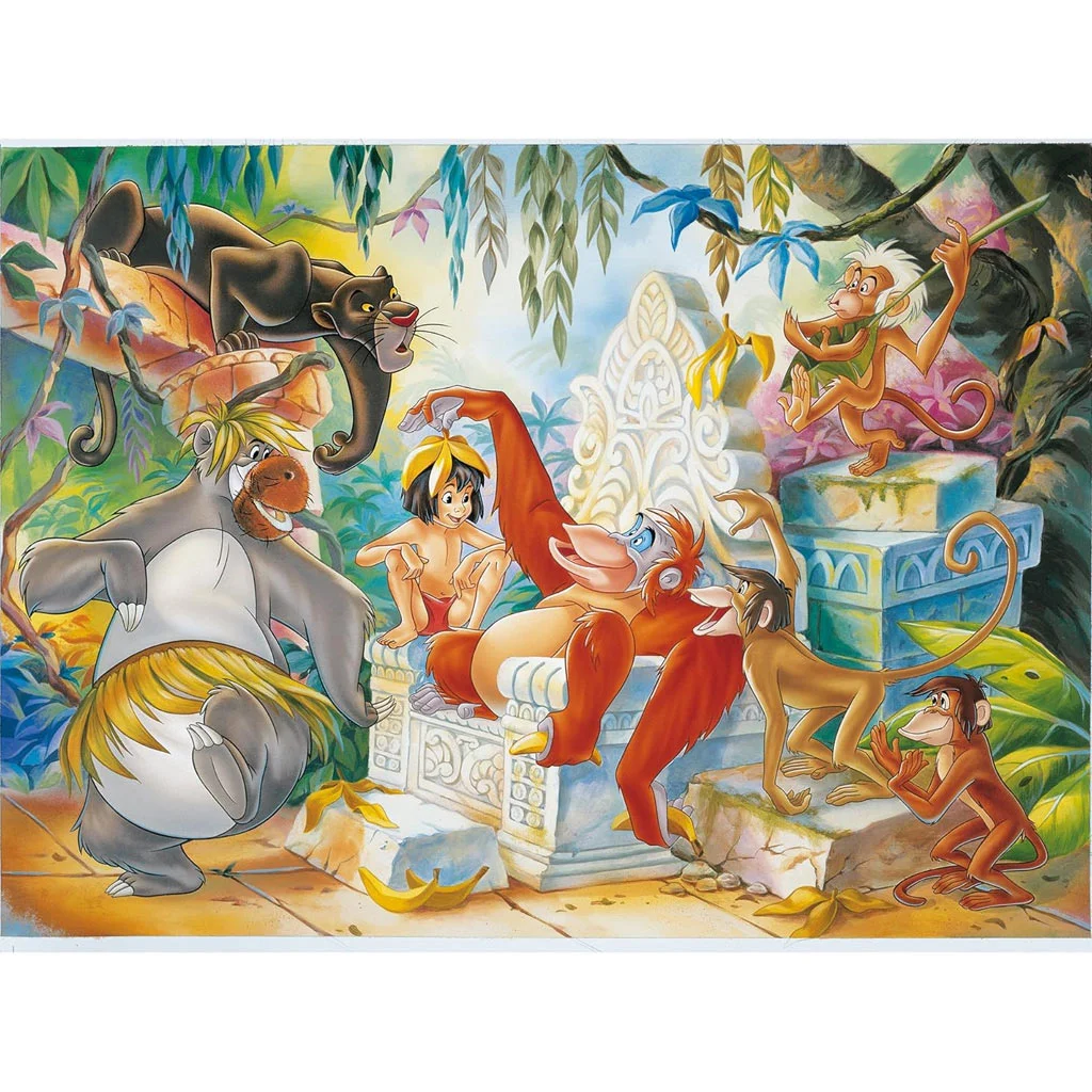 A Dzsungel könyve 2 az 1-ben 108db-os puzzle és színező 50x35cm - Lisciani kép 2