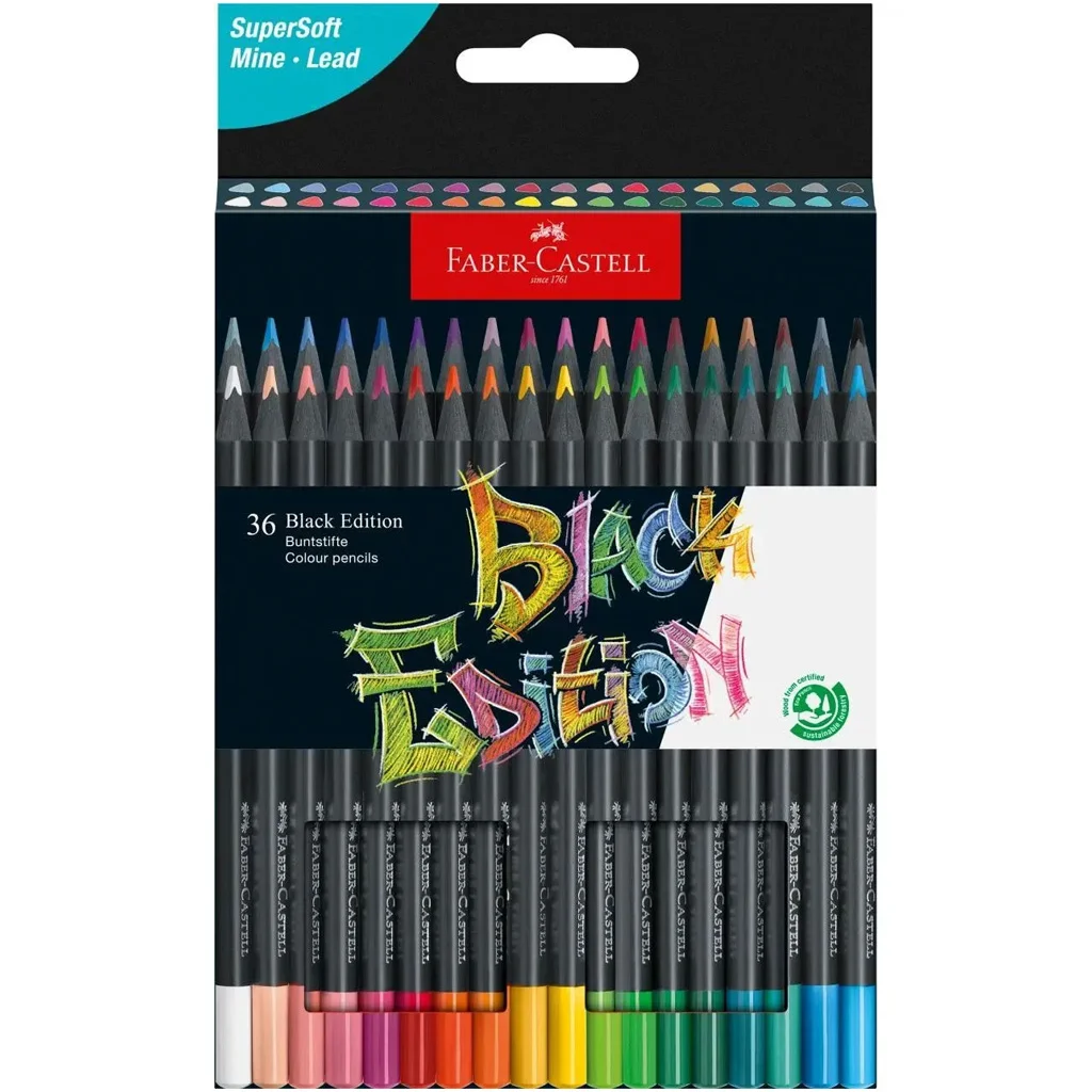 Faber-Castell: Black Edition színes ceruza szett 36db-os