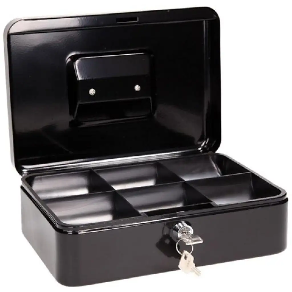 Spirit: Fekete kis méretű zárható pénzkazetta - CB320 kép 2