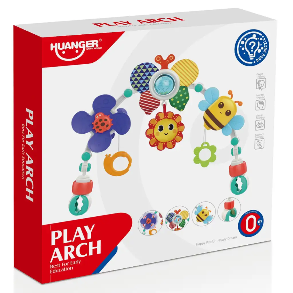 Happy World: Cuki állatok kiságyra rögzíthető játékhíd kép 4