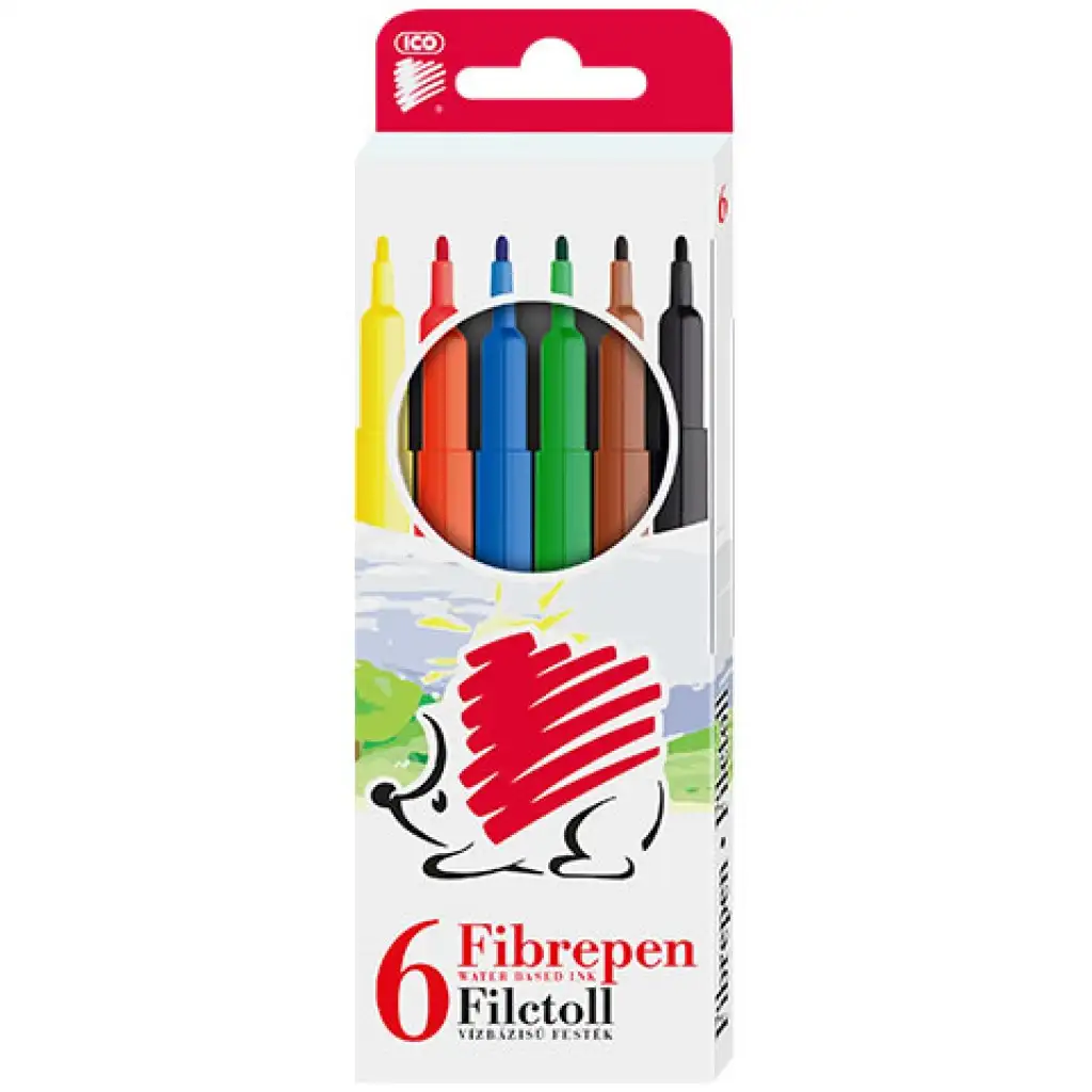 ICO: SÜNI 300 színes rostirón készlet 6db-os