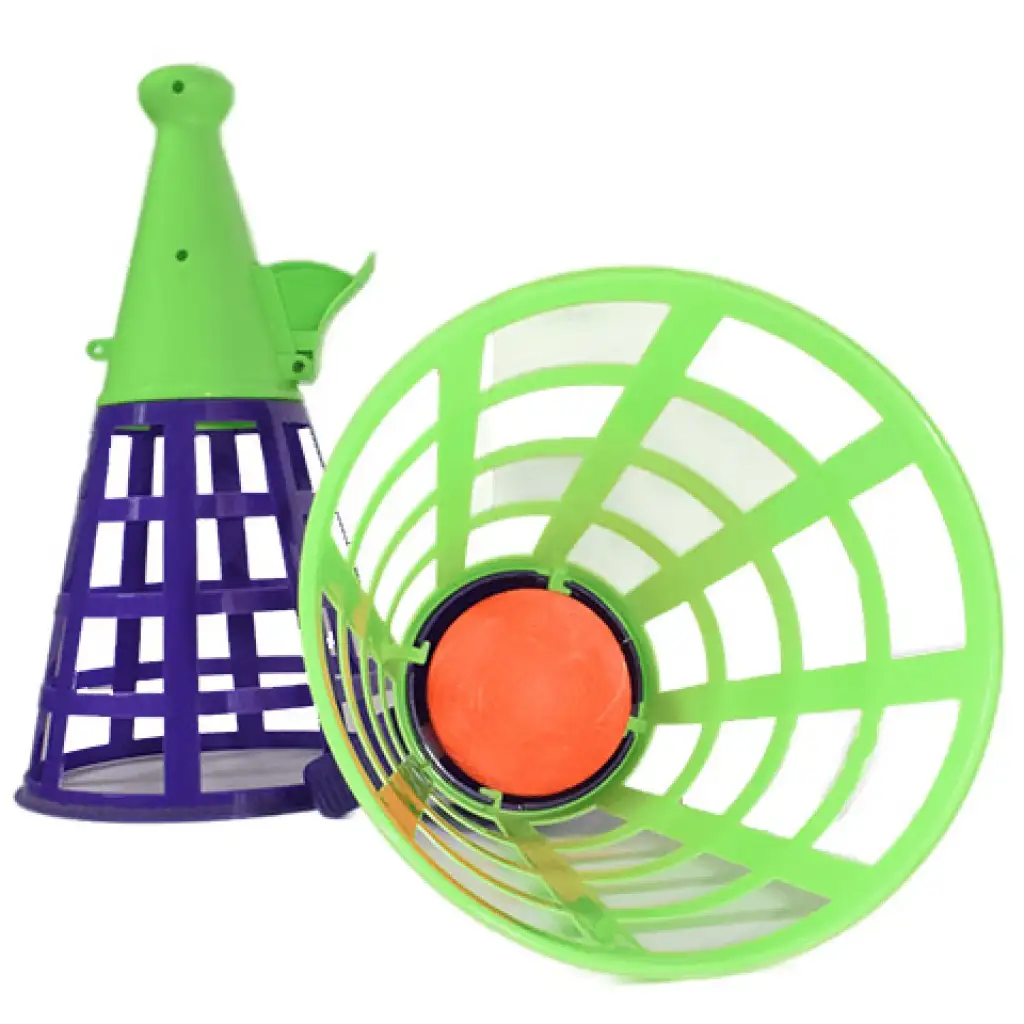 Óriás színes tölcséres elkapójáték szett labdával kép 2