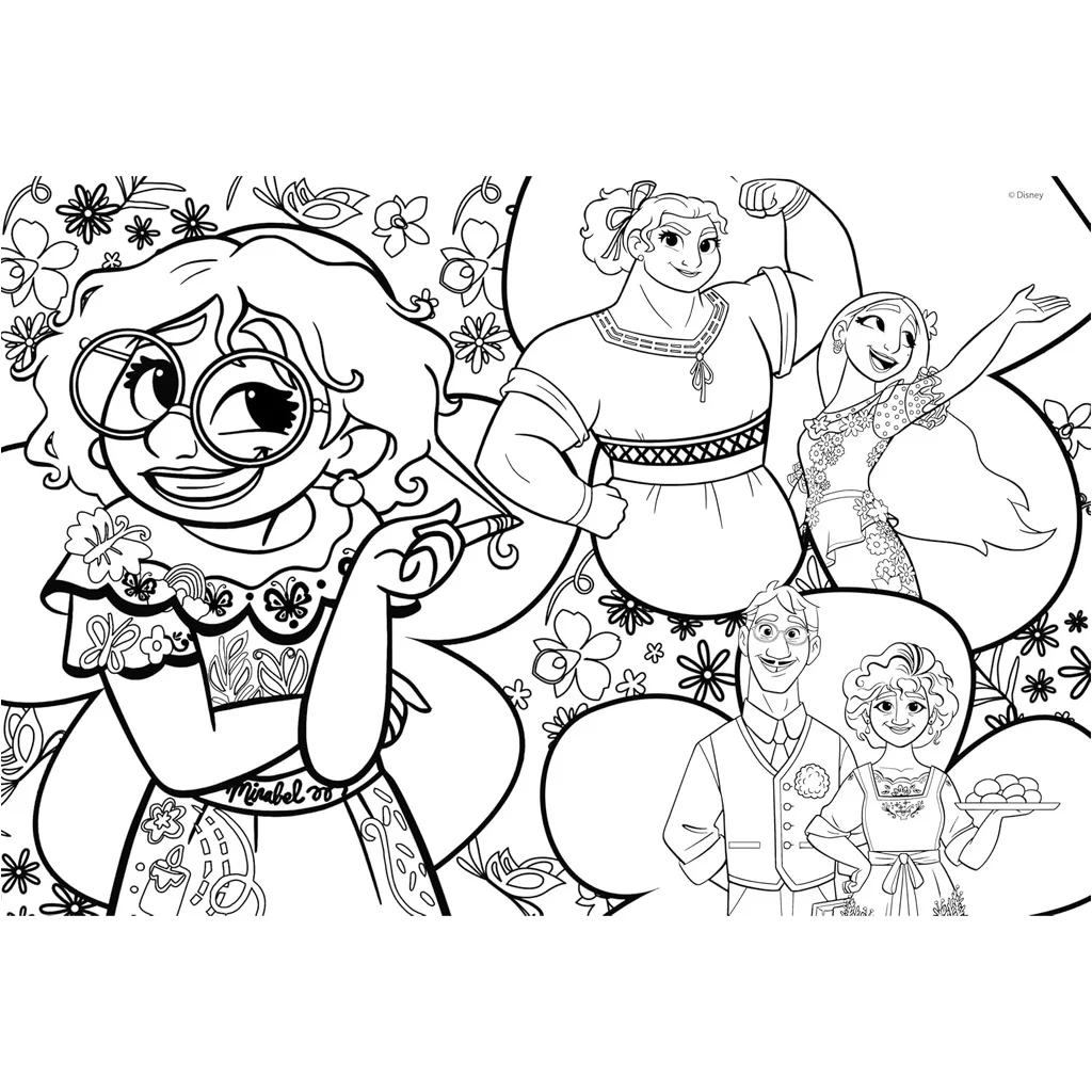 Disney Encanto 2 az 1-ben 108db-os puzzle és színező 50x35cm - Lisciani kép 3