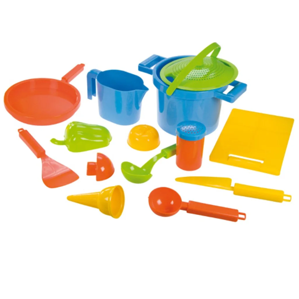 LENA: Főzőcske 14db-os homokozó szett