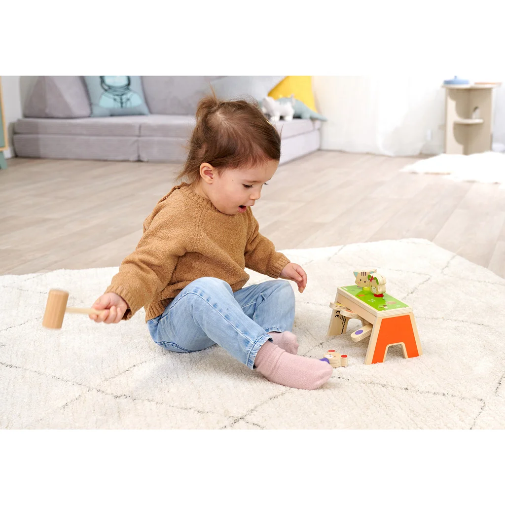 Fa kopogtató Pop-Up készségfejlesztő kalapáccsal - Eichhorn kép 3