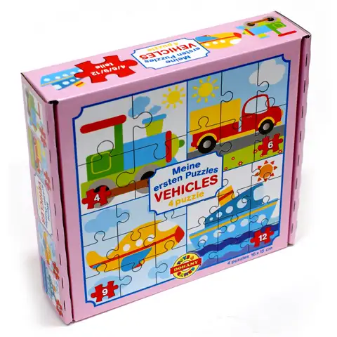 Az első puzzle-öm: Járművek 4 az 1-ben baby puzzle