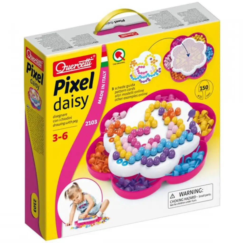 Quercetti: Pixel Daisy pötyi kirakó 150db-os