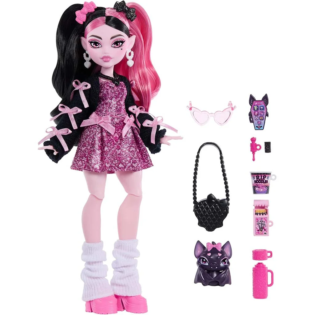 Monster High Draculaura baba kiegészítőkkel - Mattel kép 2