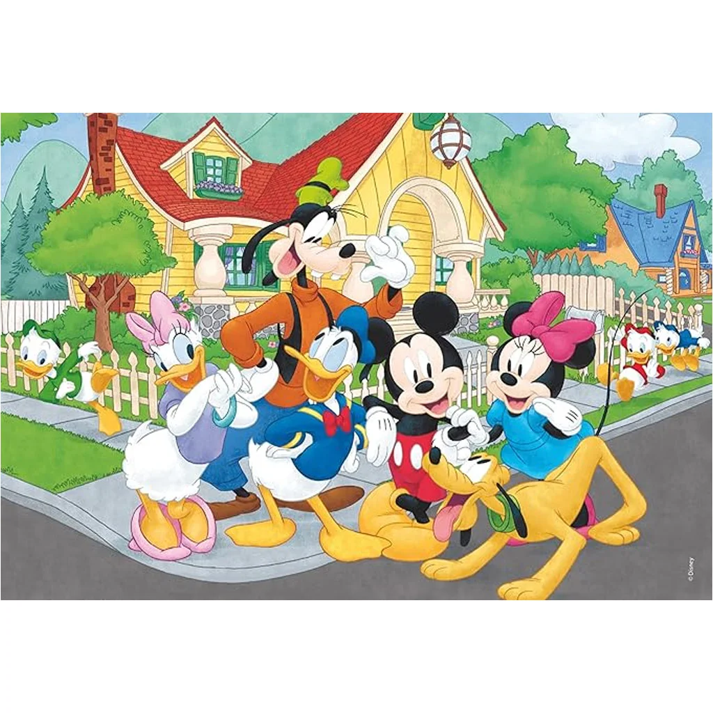 Mickey egér 2 az 1-ben 2x12db-os maxi puzzle és színező - Lisciani kép 2