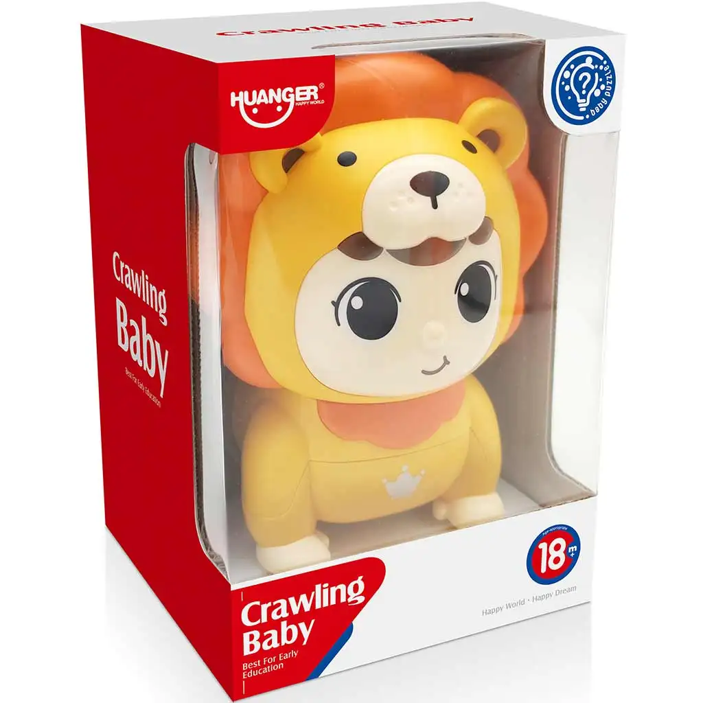 Happy World: Kúszó-Mászó Baba oroszlán jelmezben 13x17cm kép 3