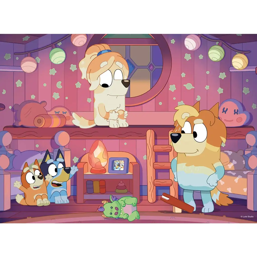 Bluey esti mese 2 az 1-ben 24db-os puzzle és színező 35x25cm - Lisciani kép 2