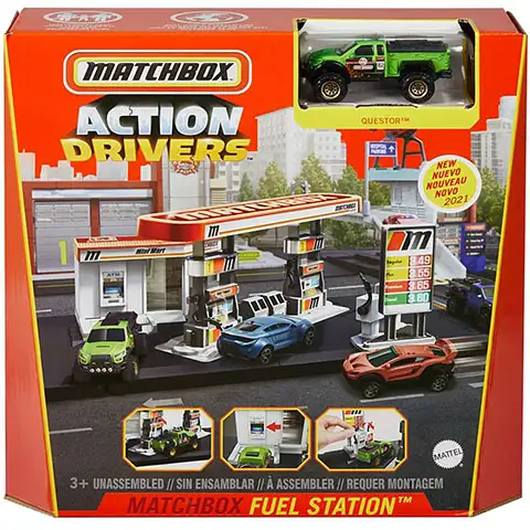 Matchbox: Action Drivers Benzinkút játékszett - Mattel