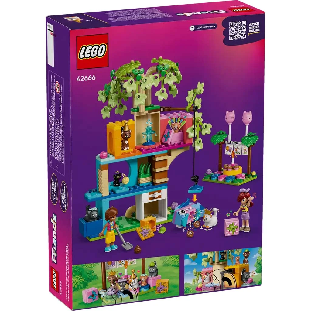 LEGO® Friends: Születésnapi cicazsúr és lombház cicáknak (42666) kép 2