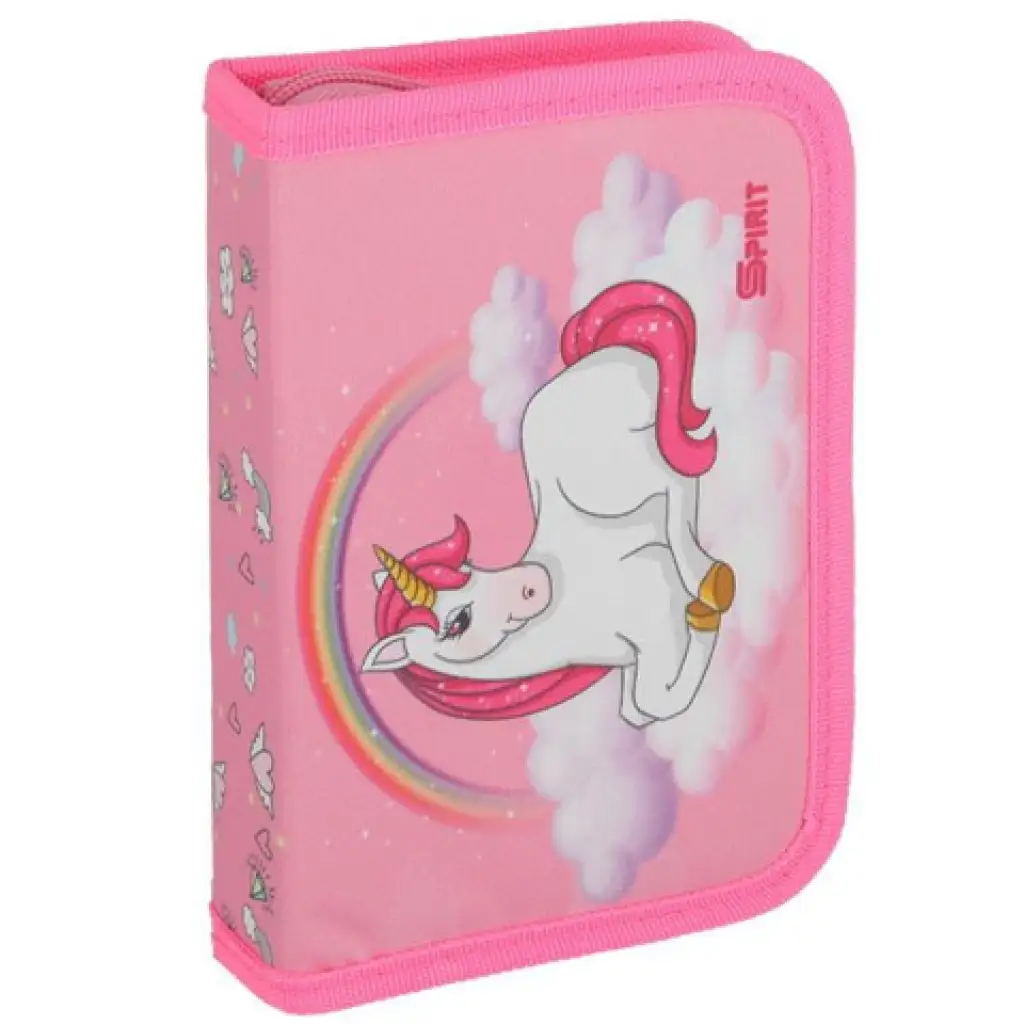 Spirit: Varázslatos unikornis kihajtható töltött tolltartó 50db-os