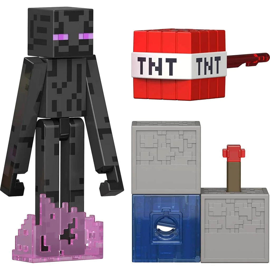 Minecraft: Enderman karakter játékfigura kiegészítőkkel - Mattel kép 2