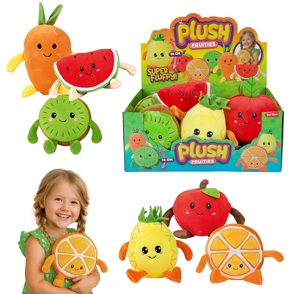 Plüss gyümölcsök 16cm-es többféle változatban 1db