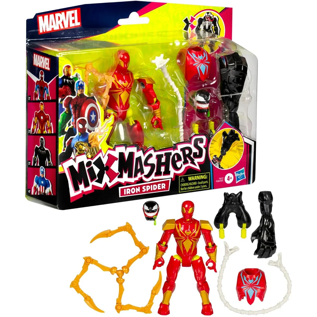 Marvel: Mix Mashers Vas pókember figura kiegészítőkkel - Hasbro
