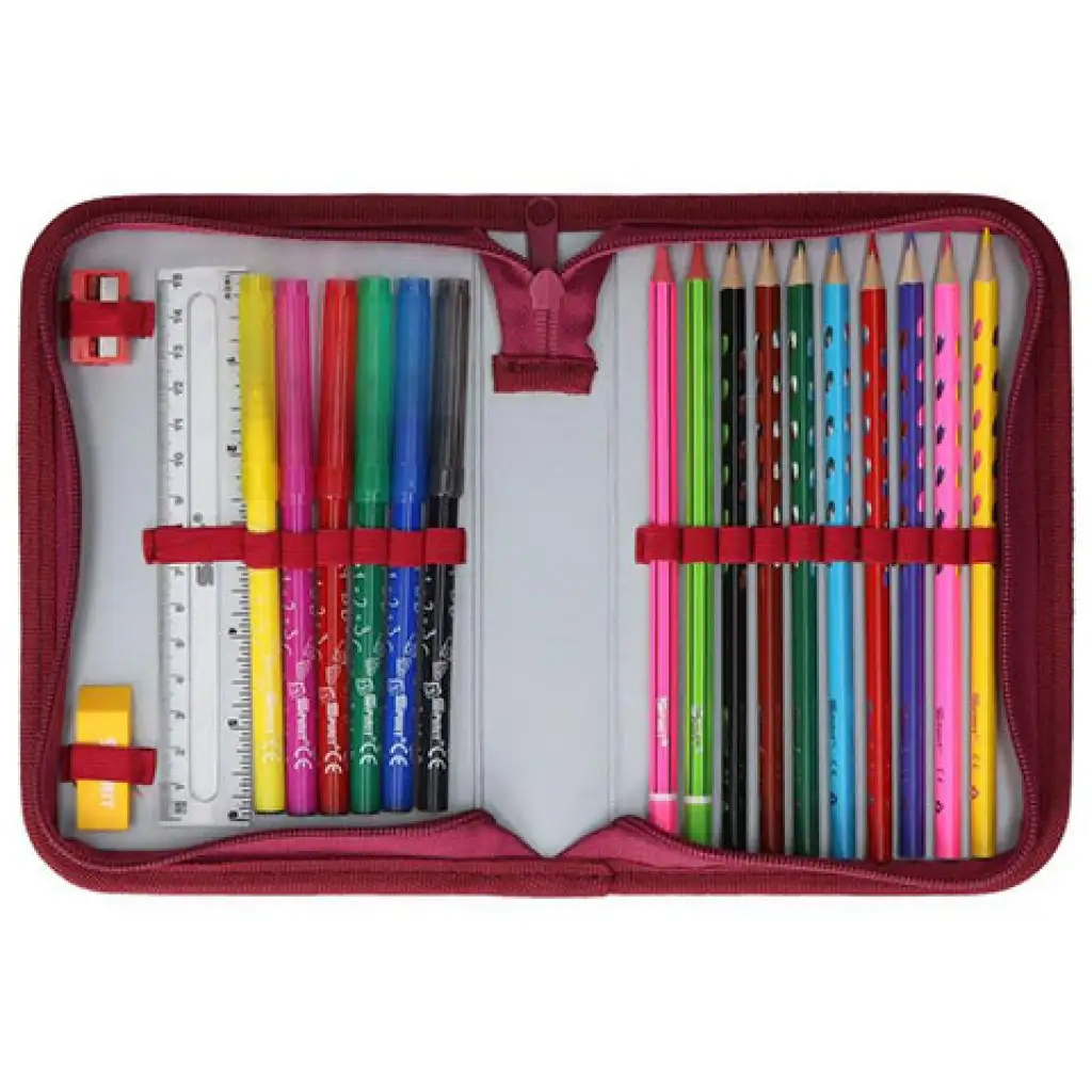 Spirit: Love heart 3D mintás kihajtható töltött tolltartó 19db-os kép 2