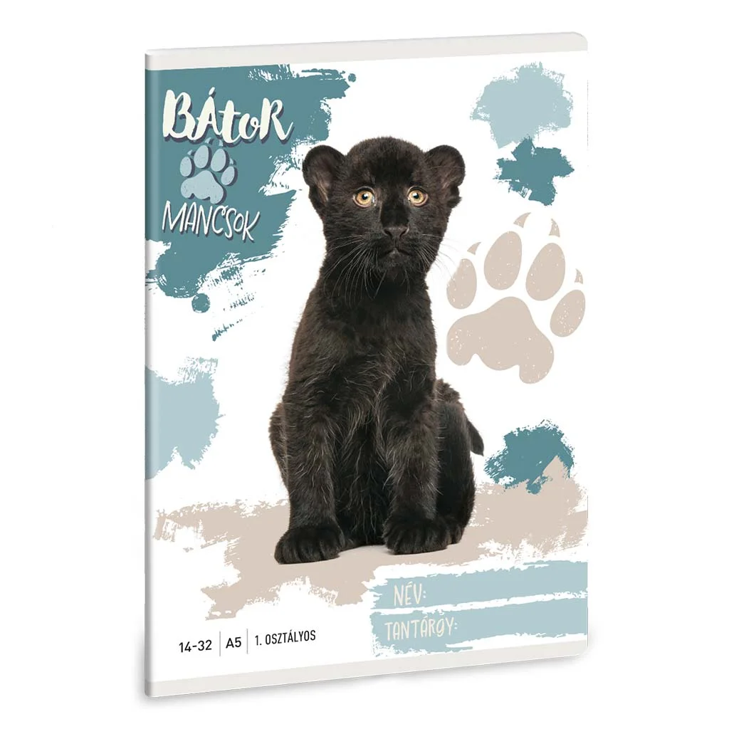Ars Una: Bátor Mancsok - Fekete párduc A/5 1.osztályos vonalas füzet 14-32